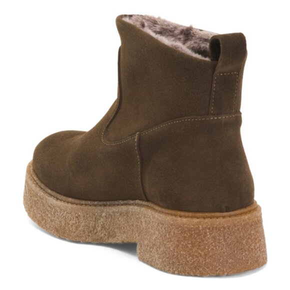 NEW BOS. & CO. Suede Scout Boots in Olive Brown for women 1025 8m4 - Picture 2 of 5